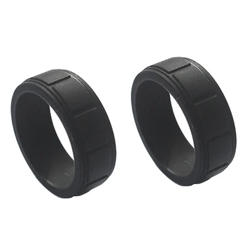 2ШТ Популярные для женщин Силиконовые Крутые кольца Прямоугольное Силиконовое обручальное кольцо 8 мм