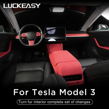 LUCKEASY Интерьерные Автоаксессуары Нашивка Для Tesla Модель 3 2017-2020 Флип-Мех Рулевое Колесо Приборная Панель Наклейка Для Выпуска Воздуха