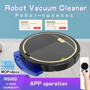 Робот-Пылесос Smart 2800PA Беспроводной WIFI Пульт дистанционного Управления С автоматической Подметальной Машиной Для сухой уборки пола&