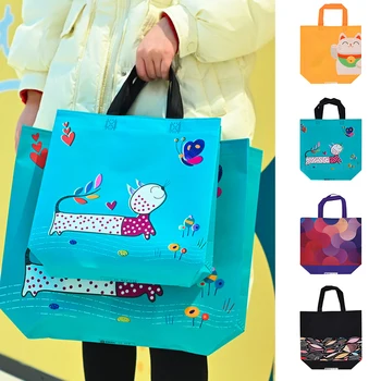 Эко-сумка для покупок, Печать, Складная сумка на вынос, Нетканая ткань, Многоразовая сумка для покупок, логотип для путешествий, Изготовленный на заказ