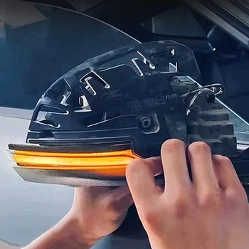 Для Ford Mustang 2015-2022 Последовательный Индикатор Зеркала заднего вида Мигалка Светодиодные Указатели поворота Комплект Полосок
