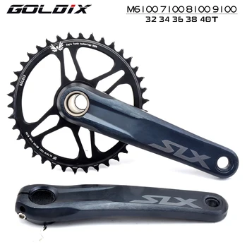 Коленчатый вал GOLDIX подходит для шатунов ShimanoDeore XT M7100 M8100 M9100 SHIMANO12S, широких и узких велосипедных шатунов для горных велосипедов