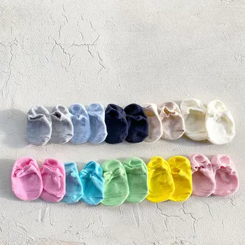 Весенне-летние новые носки-лодочки для новорожденных, однотонные тонкие легкие носки для новорожденных, нескользящие мужские и женские носки-сокровища
