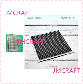 JMCRAFT 2021 Новый Квадратный Решетчатый Фон Прозрачный Штамп Для Скрапбукинга, тиснение 