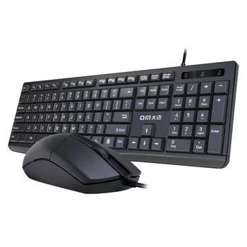 Проводная клавиатура DM K11, набор из 104 клавиш и мыши для офисного ПК, настольного ноутбука