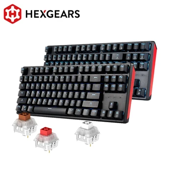Механическая клавиатура HEXGEARS GK12 игровой переключатель с возможностью горячей замены Русский 87 Клавиш Водонепроницаемый Kailh BOX Switch Keyboard Пользовательский макрос