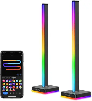 upHere Новый Дизайн Приложение Управление RGB Светодиодные ленты Свет Компьютерная Настольная Лампа USB Ритм Огни Держатель гарнитуры 2 упаковки