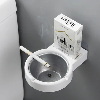 Бытовой туалет с крышкой, настенная неперфорированная пепельница против уноса золы, креативная индивидуальность, трендовая пепельница, пепельница для пепла