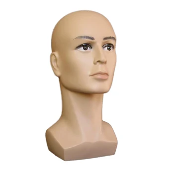 Бесплатная доставка кофейного цвета мужской манекен Голова Шляпа Дисплей Парик тренировочная модель головы модель головы мужская модель головы