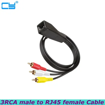 Высококачественный удлинитель ремня CVT5/6 RJ45 для подключения к 3RCA Плюс сетевой кабель для удлинения аудио- и видеокабеля на 80 см