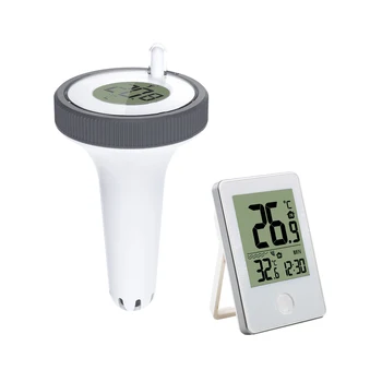 Цифровой Беспроводной термометр FanJu для плавающего бассейна в помещении и на открытом воздухе, Водные курорты, Аквариумы, Дистанционные часы времени