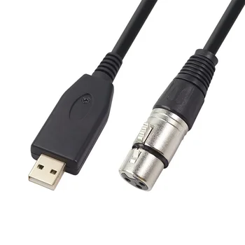 Линия записи микрофона USB для Canon Кабель для микрофона USB Конвертер Линия подключения студийного аудиокабеля