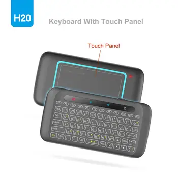 Универсальная мини-клавиатура с сенсорной панелью с подсветкой H20, беспроводная воздушная мышь, пульт дистанционного управления для Android Tv Box/мини-ПК/ТВ
