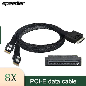 Oculink 8x SFF-8611-двойной жесткий диск SSD SFF-8654 Твердотельный PCI-E 4.0 Кабель для передачи данных 50 см
