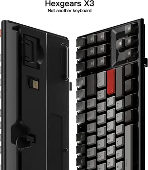 Беспроводная Механическая клавиатура Hexgears X3 TKL 2,4 ГГц с Красными переключателями Kailh Box, Компактная клавиатура Lava Chocolate Tenkeyless для
