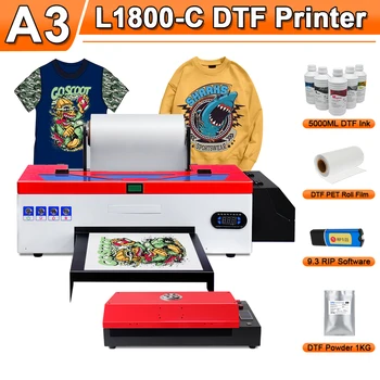 Принтер DTF L1800 A3 с прямой передачей тепла на пленочный принтер для печати футболок DTF с прямой передачей тепла A3 DTF T-shirt Printing Machin