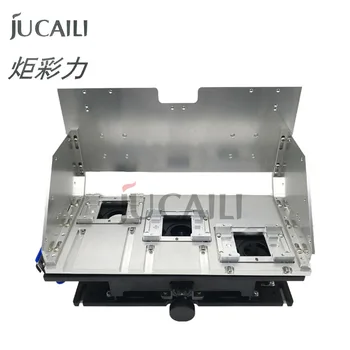 Автоматическая укупорочная станция/каретка Jucaili с 3 головками для печатающей головки Epson I3200, насос в сборе, стопка чернил с укупоркой и рамой головки