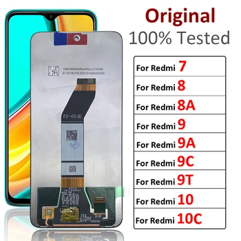 Оригинал Для Redmi 7 8 8A 9 9A 9C 9T 10 10C Дисплей ЖК Сенсорный Экран В Сборе ЖКДисплей Дигитайзер В Сборе Запасные Части