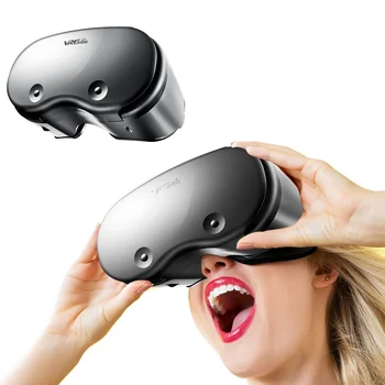 Виртуальная реальность 3D VR Гарнитура Смарт-Очки Шлем Для Смартфонов Сотовый Телефон Мобильный 5-7 Дюйм(Ов) Линзы Бинокль Бесплатная доставка