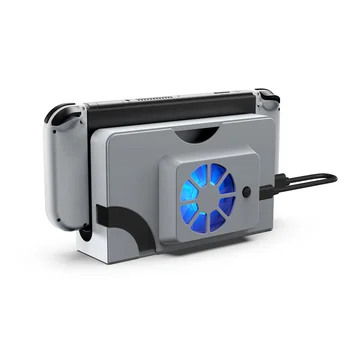 Радиатор для Nintendo Switch, подставка для зарядки OLED, охлаждающий вентилятор для зарядной станции версии Switch OLED С кабелем USB Type-C