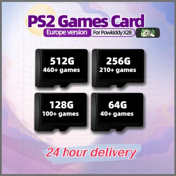Powkiddy X28 PS2 Игровая карта Плюс Флип Европейская Версия TF Box На всех языках Пользовательская память 512G 460 + 256G 210 + 128G 100 + 64G 40 +