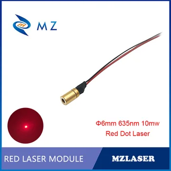 Стандартный мини-лазерный модуль 6 мм 635 нм 10 МВт в красную точку APC Тип привода CW Схема Модель промышленного класса