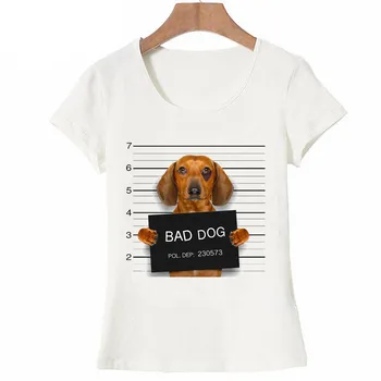 Летняя футболка, Мужская Белая футболка с изображением преступной собаки, Хлопковые рубашки с круглым вырезом, Женские топы с коротким рукавом, милая повседневная одежда