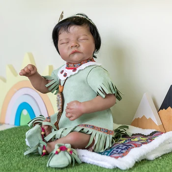 19-дюймовая Кукла-Реборн, Классический Бутик, индийский ребенок, кукла Для новорожденных, Ручная краска Levi, 3D кожа, Коллекционная Художественная кукла, Подарок