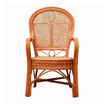 Ротанговый стул с высокой спинкой для отдыха на открытом воздухе, Балкон, Офисный стул для маджонга, Индонезийский Натуральный цельный ротанг