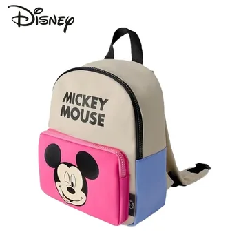 Новый рюкзак для девочек с Микки Диснеем, Модный высококачественный Легкий студенческий рюкзак, Мультяшный милый Универсальный детский рюкзак