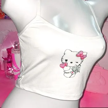 Домашний камзол Spice Girl Cute Harajuku Angel Wings KT с принтом кошки для девочек на женском