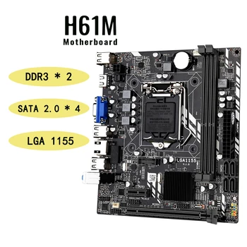 Материнская плата H61Motherboard LGA 1155 для материнских плат Intel Core i7/i5/i3/pentium/celeron DDR3 M-ATX Intel